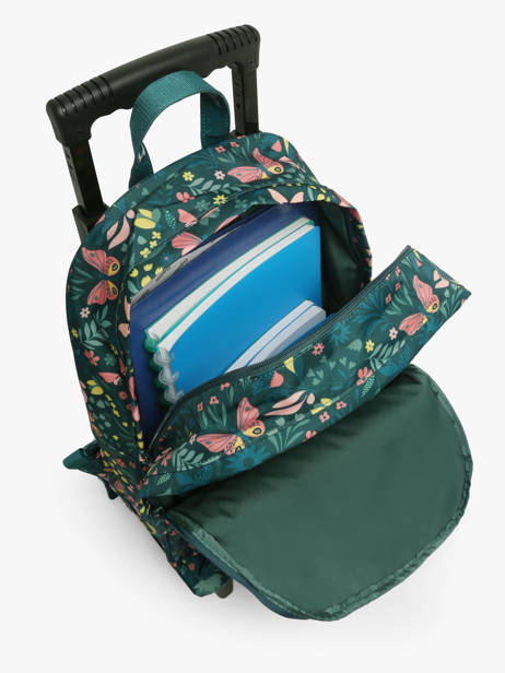 2-compartment Wheeled Schoolbag Tann's Green les fantaisies f 73266 other view 3