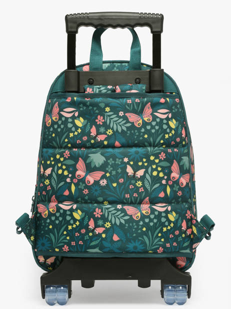 2-compartment Wheeled Schoolbag Tann's Green les fantaisies f 73266 other view 5