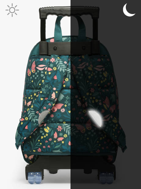 2-compartment Wheeled Schoolbag Tann's Green les fantaisies f 73266 other view 6