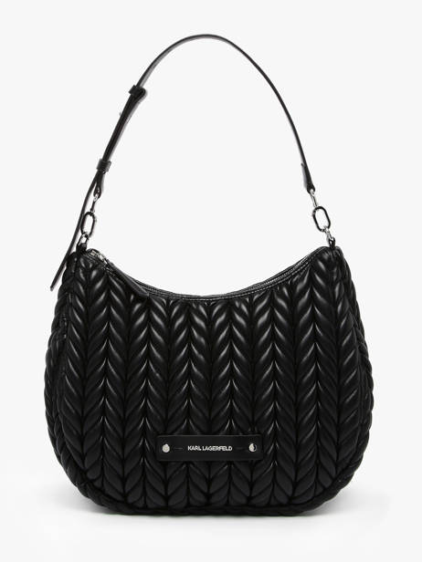 Shoulder Bag K Weave Polyurethane Karl lagerfeld Black k weave A3W30147