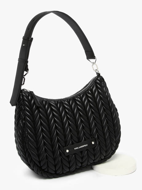 Shoulder Bag K Weave Polyurethane Karl lagerfeld Black k weave A3W30147 other view 2