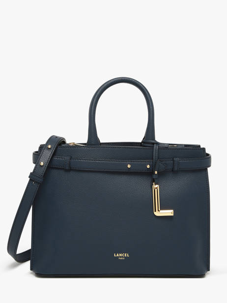 Sac PortÃ© Main Faubourg Cuir Lancel Bleu faubourg A13528