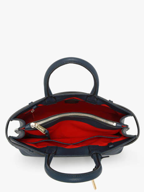 Sac PortÃ© Main Faubourg Cuir Lancel Bleu faubourg A13528 vue secondaire 2