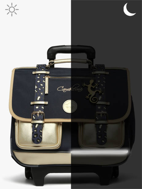 Wheeled Schoolbag For Kids 2 Compartments Cameleon Blue vintage fantasy CR38 other view 9