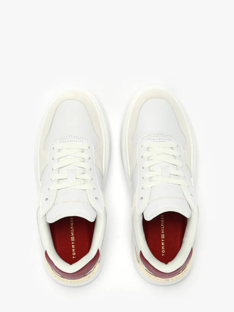 Sneakers In Leather Tommy hilfiger White women 8632YBS other view 3
