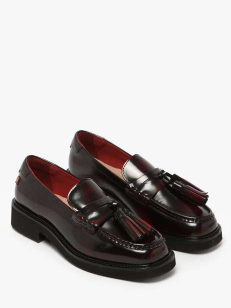 Mocassins En Cuir Tommy hilfiger Rouge women 8749XJS vue secondaire 1