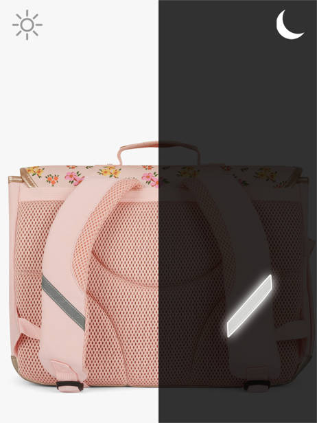 Cartable 2 Compartiments Caramel et cie Rose boheme FI vue secondaire 5