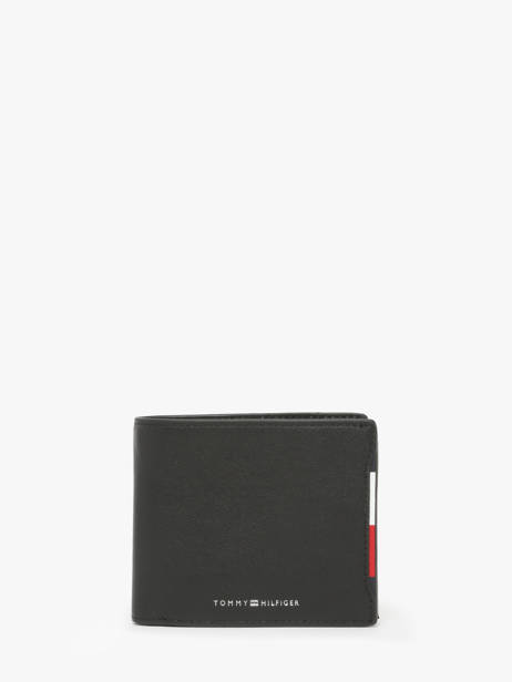 Portefeuille Cuir Tommy hilfiger Noir central AM13515