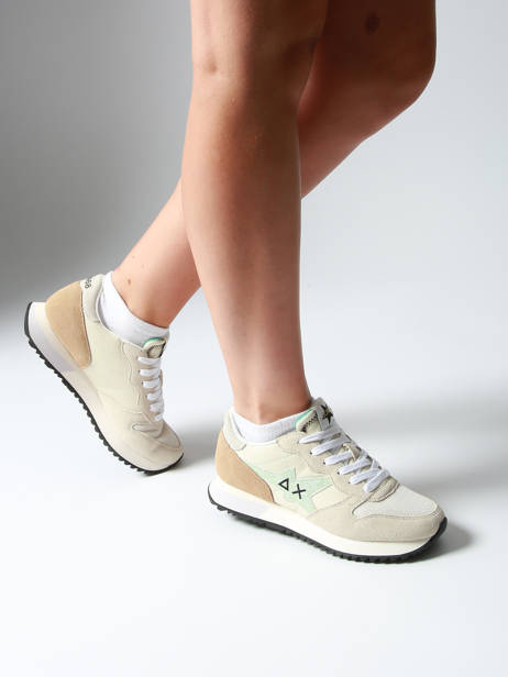 Sneakers Stargirl Glitter Sun68 Beige women Z35212 other view 1
