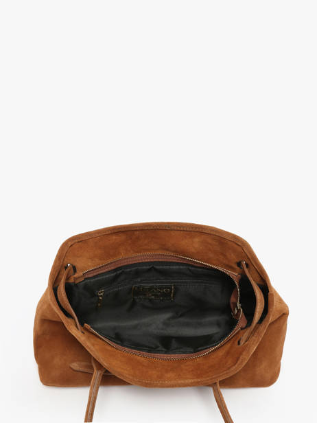 Shoulder Bag Velvet Leather Milano Brown velvet VE260610 other view 3