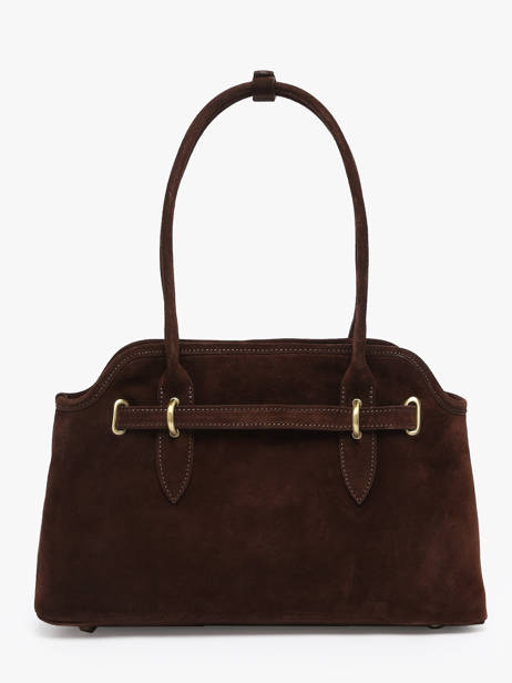 Shoulder Bag Velvet Leather Milano Brown velvet VE260610 other view 4