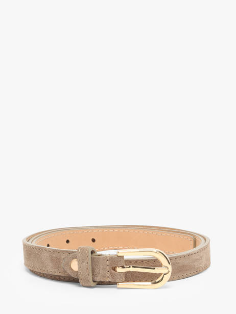 Belt Leather Milano Beige velvet VE25068