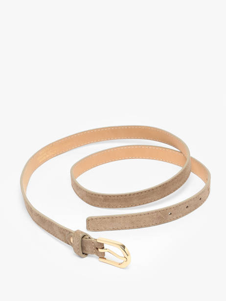 Belt Leather Milano Beige velvet VE25068 other view 2