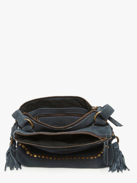 Shoulder Bag Houston Leather Basilic pepper Blue houston BHOU82 other view 3