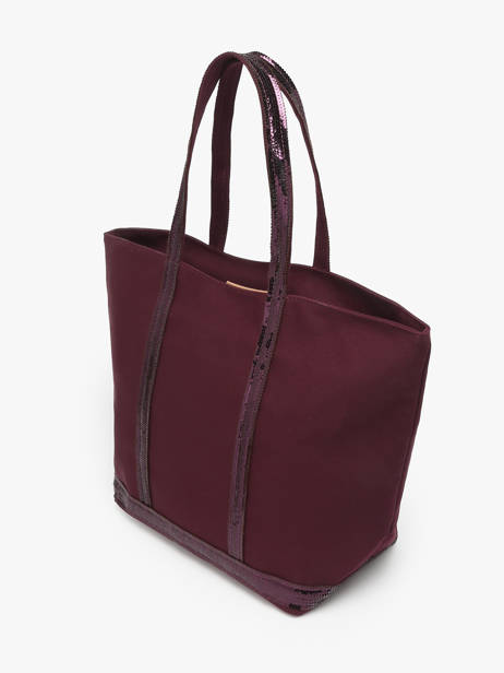 Large Zipped Shoulder Bag Le Cabas Sequins Vanessa bruno Violet cabas 1V40409 other view 2