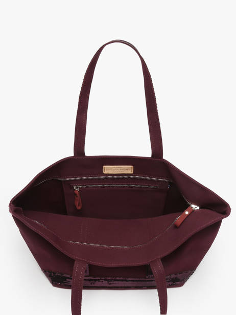 Large Zipped Shoulder Bag Le Cabas Sequins Vanessa bruno Violet cabas 1V40409 other view 3