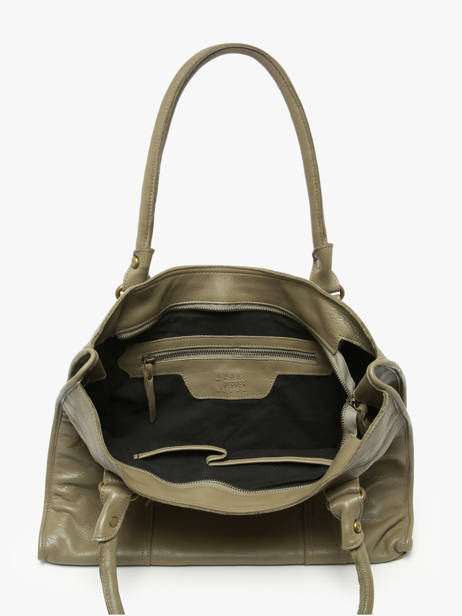 Sac Shopping A4 Cow Cuir Basilic pepper Vert cow BCOW31 vue secondaire 3