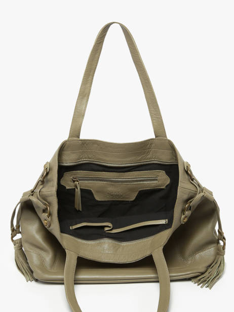 Shoulder Bag Cow A4 Leather Basilic pepper Green cow 155N other view 3