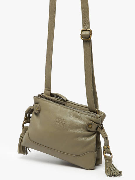 Shoulder Bag Cow Leather Basilic pepper Green cow BCOW82 other view 2