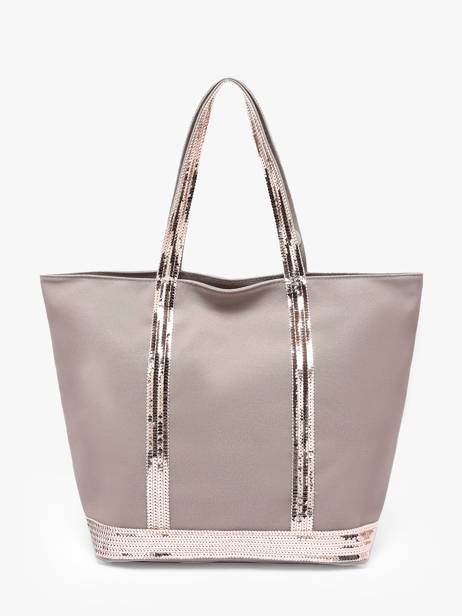 Sac Porté Main Cabas Coton Vanessa bruno Gris cabas 1V40378 vue secondaire 4