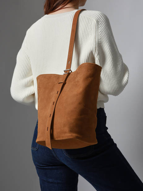 Shoulder Bag Backpack M Cavalier Nubuck Leather Etrier Beige cavalier nubuck ECAN126M other view 2