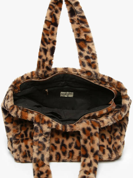 A4 Size Shoulder Bag Fur David jones Brown fur CM7878 other view 2