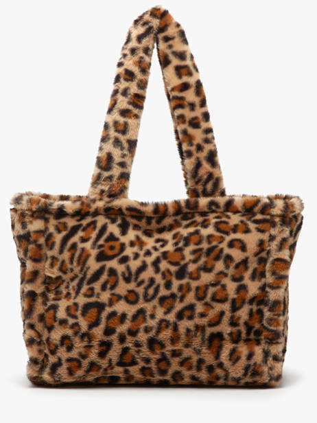 A4 Size Shoulder Bag Fur David jones Brown fur CM7878 other view 3