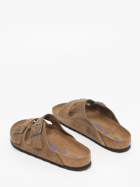 Mules En Cuir Birkenstock Marron men 1030863 vue secondaire 2