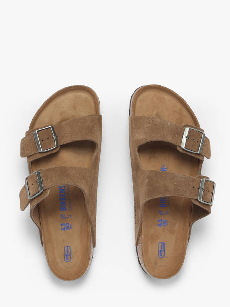 Mules En Cuir Birkenstock Marron men 1030863 vue secondaire 3