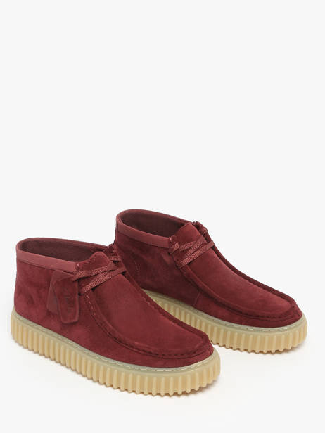 Chaussures Derbies Montante En Cuir Clarks Rouge men 26183423 vue secondaire 1