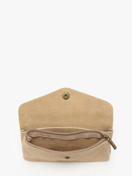 Leather Velvet Wallet Milano Beige velvet VE23113 other view 1