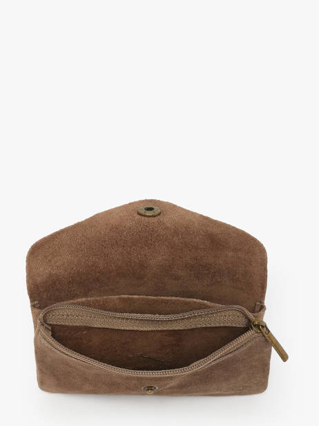 Leather Velvet Wallet Milano Brown velvet VE23113 other view 1