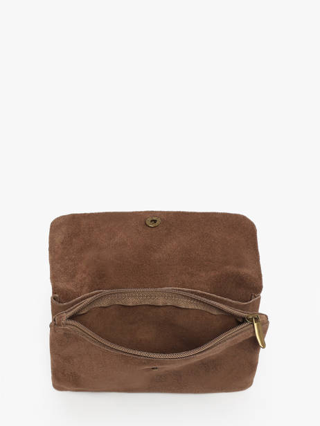 Shoulder Bag Velvet Leather Milano Brown velvet VE23067 other view 3