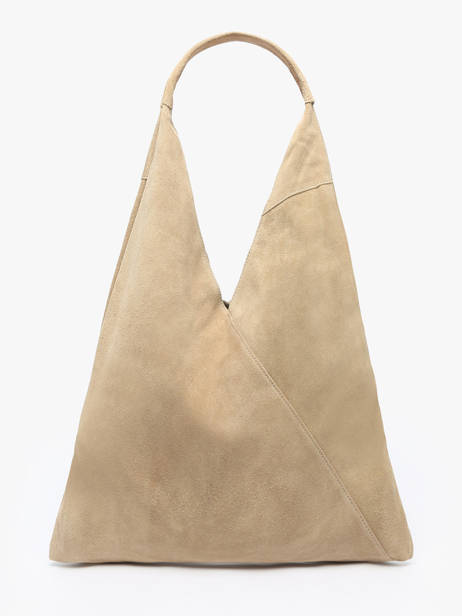 Shoulder Bag A4 Velvet Leather Milano Beige velvet VE25069 other view 4