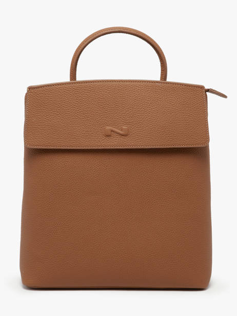 Sac à Dos Cassandra Cuir Nathan baume Marron nathan 22