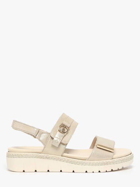 Sandals In Leather Tamaris Gold women 44