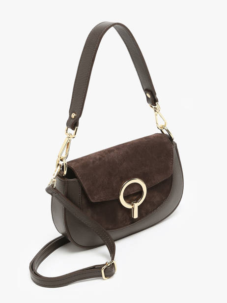 Shoulder Bag Velvet Caviar Leather Milano Brown velvet caviar VC25068 other view 2