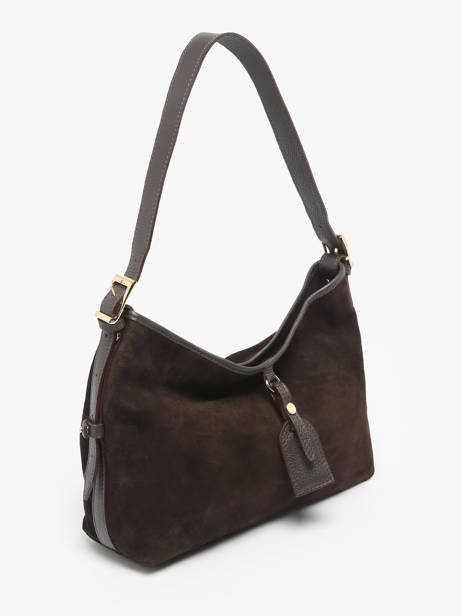 Shoulder Bag Velvet Caviar Leather Milano Brown velvet caviar VC250610 other view 2
