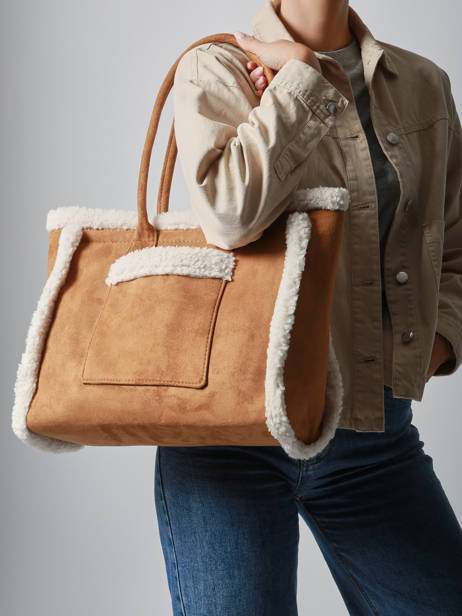 A4 Size Shoulder Bag Sheep David jones Beige sheep CM7876 other view 1