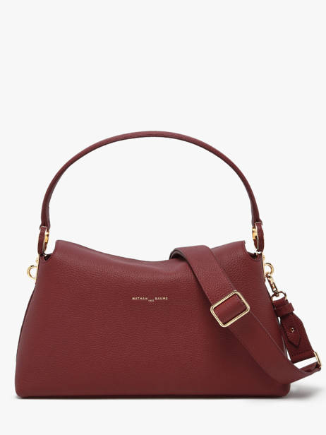 Sac Porté épaule Freesia Cuir Nathan baume Rouge eden 4 vue secondaire 4