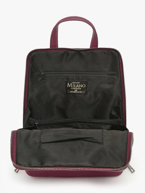 Shoulder Strap Backpack Milano Red caviar CA240615 other view 2