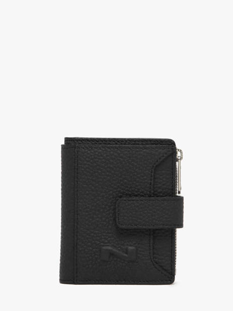 Card Holder With Coin Purse Leather Nathan baume Black original n 102N
