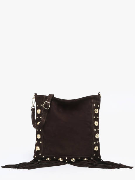 Shoulder Bag Velvet Leather Milano Brown velvet VE25061