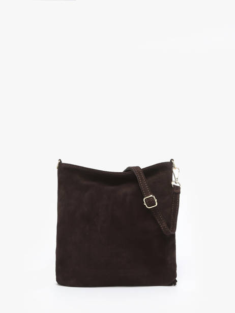 Shoulder Bag Velvet Leather Milano Brown velvet VE25061 other view 3