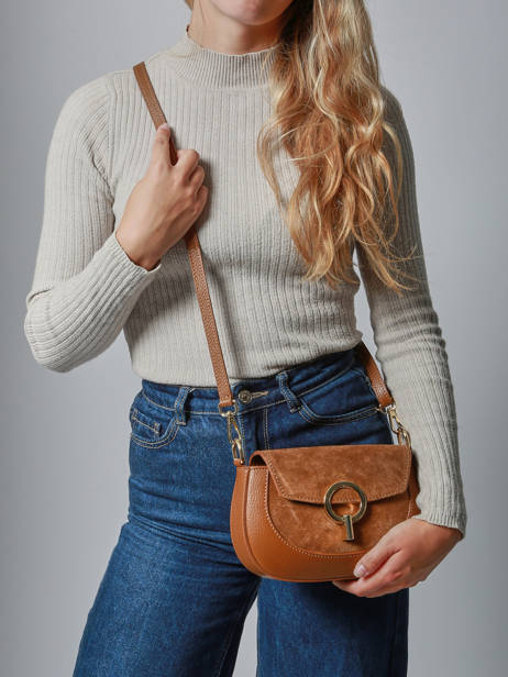 Shoulder Bag Velvet Caviar Leather Milano Brown velvet caviar VC25068 other view 1