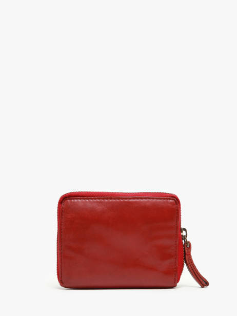 Porte-monnaie Texas Cuir Biba Rouge heritage BT11 vue secondaire 2