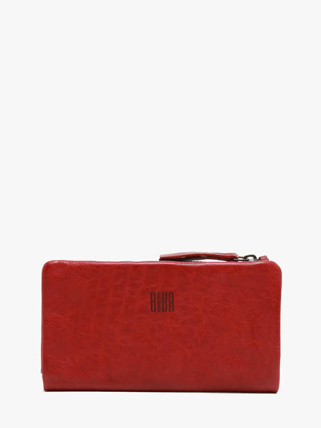 Wallet Leather Biba Red heritage DON4L other view 2