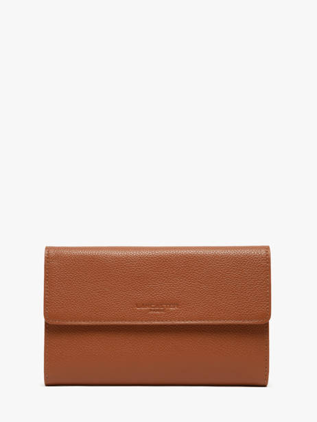Leather Wallet Foulonné Pia Lancaster Brown foulonne pm 22