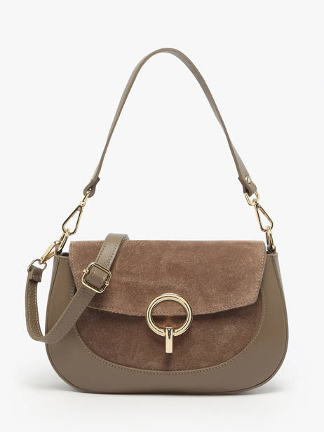 Shoulder Bag Velvet Caviar Leather Milano Brown velvet caviar VC25069