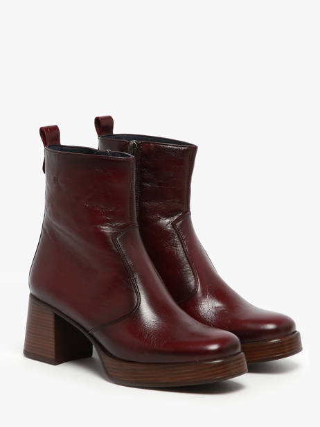 Heeled Boots Cristel In Leather Dorking Red women D9157 other view 1